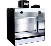 Lighted Hobby Spray Booth, Airbrush Paint Booth Kit with Waterfall Exhaust, Portable Dust Filter for Model Cake Nail Art Crafts 58x50x40cm