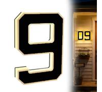 Lighted House Number Sign 9 Inch Large Personalized Waterproof LED Address Signs for Houses Modern Light up Backlit Address Plaque for Home Garage Shop (9)