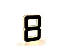 Lighted House Numbers for Outside, 2.65Inch New Waterproof Illuminated Address Numbers Sign, 12v Modern LED Light up Backlit House Number for Home, Garage, Shop (8)