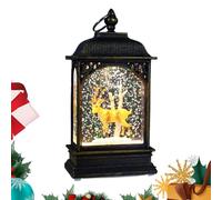 Lighted Lantern for Christmas | Unique Snow Globe Lighted Lantern | Globe Lantern Led Lanterns Christmas Elements for Family Friends Children