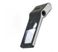 Lighted Magnifying Glass, 3x to 55x Magnification with LED and UV Light, Portable Handheld Loupe for Banknote Inspection and Reading