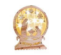 Lighted Nativity Scene Indoor | Light Up Nativity Scene Indoor,Christmas Jesus Nativity Wooden LED Lighting Decorative Lights Home Scene Decorations Jesus Christmas Decorations Christmas Souvenirs