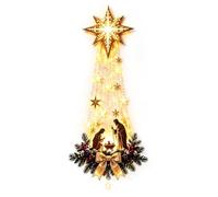Lighted Nativity Scene Wall Decor - 2D Acrylic 30cm Faith-themed | Lighted Star Charm , Christmas Nativity Scene Wall Art , Peaceful Holiday Glow For Home, Fireplace,