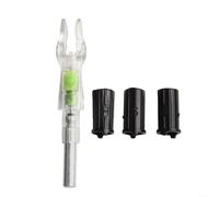Lighted Nocks for 5.2mm Arrows with LED Illumination Activated by Bowstring for Enhanced Visibility During Hunting and Target Tracking (Green)