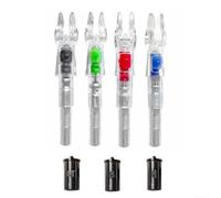 Lighted Nocks for 5.2mm Arrows with LED Illumination Activated by Bowstring for Enhanced Visibility During Hunting and Target Tracking (Color)