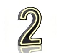 Lighted Number 2 Sign, 8.6" Decorative LED Light Up 2 Numbers, LED Number Lights for Birthday Wedding Anniversary Grad Home Bedroom Table Wall Party Decor