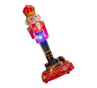 Lighted Rotating Wind up Nutcracker Music Box Vintage Christmas Decor