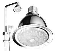 Lighted Shower Nozzle - Heat Reactive Water Spray Head with Pressure Boosting Design and Intelligent Light Indicator System | Modern Solution to Improve Washroom That Gives A Relaxing R
