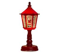 Lighted Snow Globe Lantern - Swirling Water Filled Christmas Centerpiece