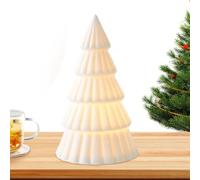 Lighted Table Christmas Tree | White Christmas Tree LED Tabletop Decor,LED Small Christmas Tree with Smooth Surfaces for Study Table, Desk, Porch, Bookshelf, Windowsill, Balcony