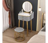 Lighted Vanity Desk Set with Cushioned Stool Modern Makeup Table for Small Bedrooms Stylish Dressing Table with Storage Perfect Makeup Station Furniture