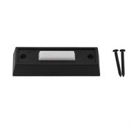 Lighted Wired Doorbell Button for Dc 12 to 24v Door Chimes Led-Illuminated Push Switch Wall-Mounted Abs Replacement Button with Screws - Black 7.2 X 2.2 X 1.5 Cm
