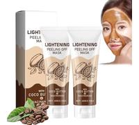 Lightening Peel off Mask,Instant whitening Niacinamide whitening Peel-Off Mask, Brightening Hydrating & Revitalizing Mask, Deep Cleansing Face, Anti-Aging Exfoliating Mask (2 Pcs)
