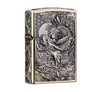 Lighter Case Compatible with Zippo, Replaceable Insert Size 3.5cm x 1.2cm x 5cm, Cigarette Lighter Accessory, Chinese Style Gift