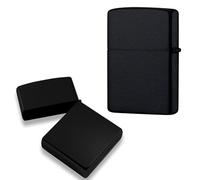 Lighter Case Compatible with Zippo, without Insert Metal Lighter Shell Cover for Zippo (Black)
