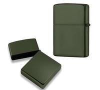 Lighter Case Compatible with Zippo, without Insert Metal Lighter Shell Cover for Zippo (Green)