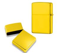 Lighter Case for Zippo Copper Lighter Cover without Insert (Yellow)