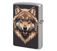 Lighter Case Windproof Metal Cool Coyote Lighter Pouch Pocket Lighters Sleeve Protector Double-Sided Reusable Protective Kerosene Lighters Cover Gift for Smoker