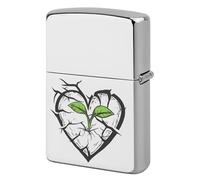Lighter Case Windproof Metal Heart Line Art Lighter Pouch Pocket Lighters Sleeve Protector Double-Sided Reusable Protective Kerosene Lighters Cover Gift for Smoker