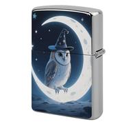 Lighter Case Windproof Metal Magic - Hat Owl Lighter Pouch Pocket Lighters Sleeve Protector Double-Sided Reusable Protective Kerosene Lighters Cover Gift for Smoker