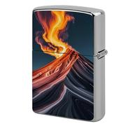 Lighter Case Windproof Metal Marble Patterns Resembling Mountain Peaks Lighter Pouch Pocket Lighters Sleeve Protector Double-Sided Reusable Protective Kerosene Lighters Cover Gift for Smoker