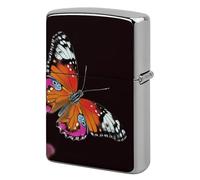 Lighter Case Windproof Metal Pretty Butterfly Lighter Pouch Pocket Lighters Sleeve Protector Double-Sided Reusable Protective Kerosene Lighters Cover Gift for Smoker