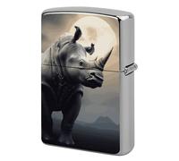 Lighter Case Windproof Metal Rhino Lighter Pouch Pocket Lighters Sleeve Protector Double-Sided Reusable Protective Kerosene Lighters Cover Gift for Smoker
