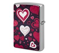 Lighter Case Windproof Metal Sweet Love Lighter Pouch Pocket Lighters Sleeve Protector Double-Sided Reusable Protective Kerosene Lighters Cover Gift for Smoker