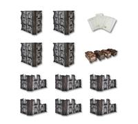 Lighter Creative 14PCS Terrain Set for WH40K WTC Tournament and 28mm/32mm Miniatures, 40K Terrain Battlezone Creation Kit, Ashfall Citadel