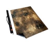 Lighter Creative 44'' x 60'' Battle Mat Gridded War-Gaming Mat for WH40K Pariah Nexus Deployment Zone - Made of Synthetic Leather, Wasteland Patterned, Boxed Package