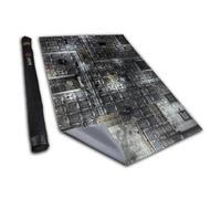 Lighter Creative 44'' x 60'' Battle Mat Gridded War-Gaming Mat for WH40K Pariah Nexus Deployment Zone - Made of Synthetic Leather, 1.1mm Thickness, Boxed Package (Iron Underhive)