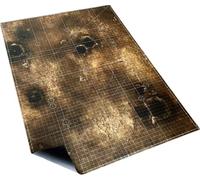 Lighter Creative 44'' x 60'' Battle Mat Gridded War-Gaming Mat for WH40K, Wargame RPG and Other Tabletop Games - Made of Synthetic Leather, Wasteland Patterned