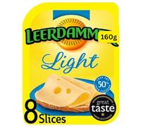 Lighter Dutch Cheese 8 Slices 50% Less Fat Leerdammers Light 160g (1x160g)