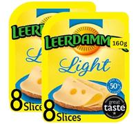 Lighter Dutch Cheese 8 Slices 50% Less Fat Leerdammers Light 160g (2x160g)