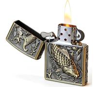 Lighter Kerosene Lighter, Reusable Kerosene Lighter, Refillable Flip Lighters Kitchen Outdoor Camping Kitchen Outdoor Camping, Gifts for Men Lighter (Fuel Not Included)