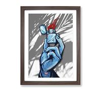 Lighter Modern Framed Print | A4 Walnut Framed Wall Art | Ready to Hang | Modern Nature Picture | Living Room Bedroom Lounge Office