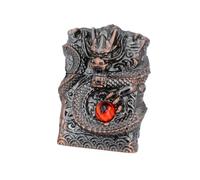 Lighter Shell Compatible with Zippo, Dragon Design with Red Gem - Silver Shell Only, No Insert