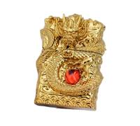 Lighter Shell Compatible with Zippo, Dragon Design with Red Gem - Silver Shell Only, No Insert