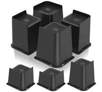 Lighterday Bed Risers 6 inch Heavy Duty,4 Pack Bed Raising Blocks,L Shape Table Leg Extenders,Heavy Duty Chair Raisers,Furniture Risers for Sofa,Table,Chair,Desk,Couch(6 inch (4packs))