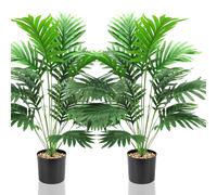 Lighterday Set of 2 Fake Plants 80cm Artificial Plants Indoor Decorative Tree Tall Plastic Plants for Office Home Indoor Outdoor Decor (2 Pots of