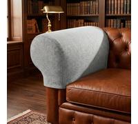 Lighterday Set of 4 Sofa Arm Covers with Twist Pins, Chenille Armchair Covers for Arms, Stretch Chair ArmCovers, Sofa Arm Protector Covers Non Slip, Thickened Arm Chair Covers for Arms(Gray)