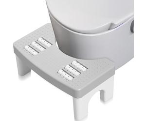 Lighterday Toilet Step Stool,Massage Poop Stools,Non Slip Toilet Footrest - a Constipation Relief for Adults,Small Step for Children and Adults(White)