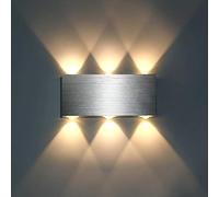 Lightess 18W LED Wall Light Modern Living Room Up Down Wall Lamp Aluminum Wall Light Sconce Bathroom Waterproof Lighting Fixture for Hall Home Office Bedroom Corridor Library Warm White