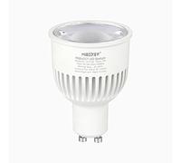 lighteu®, 1x 6W GU10 RGB+CCT LED Spotlight Color Changing and CCT WW CW Temperature Adjustable, Controlled by MiLight WiFi ibox/Remote(not Included), Original Mi-Light FUT106