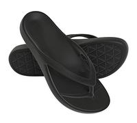 LightFeet Black Arch Support Flip Flop | Unisex Orthopedic Sandals | Helps tired feet