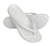 LightFeet White Arch Support Flip Flops | Unisex Sandals for Plantar Fasciitis | Comfort & Support