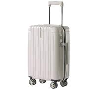 LIGHTGO] 20-inch Suitcase, Ultra-Lightweight, International Standard TSA Lock, Waterproof Zipper, Top Concealed Hook, Cabin-Approved Business Travel Carry-On Case (Milk Tea Grey)