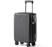 LIGHTGO] 20-inch Suitcase, Ultra-Lightweight, International Standard TSA Lock, Waterproof Zipper, Top Concealed Hook, Cabin-Approved Business Travel Carry-On Case (Charcoal Grey)