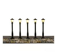 LightGo Brick Street Light DIY Kit for Lego Modular Buildings - Set of 5 Lights to Customize Your City Layout, Plug & Play (Classic Black)