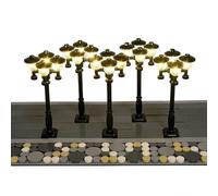 LightGo Brick Street Light DIY Kit for Lego Modular Buildings - Set of 5 Lights to Customize Your City Layout, Plug & Play (Quad Black)